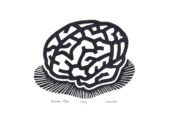 Houtsnede-Gehirn