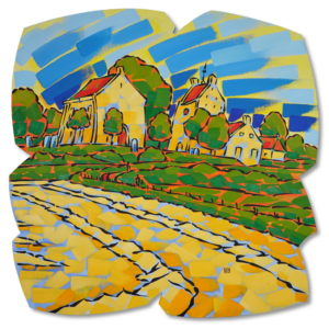 Ezinge - 90 x 90 cm - acrylic and oil paint on panel - sold